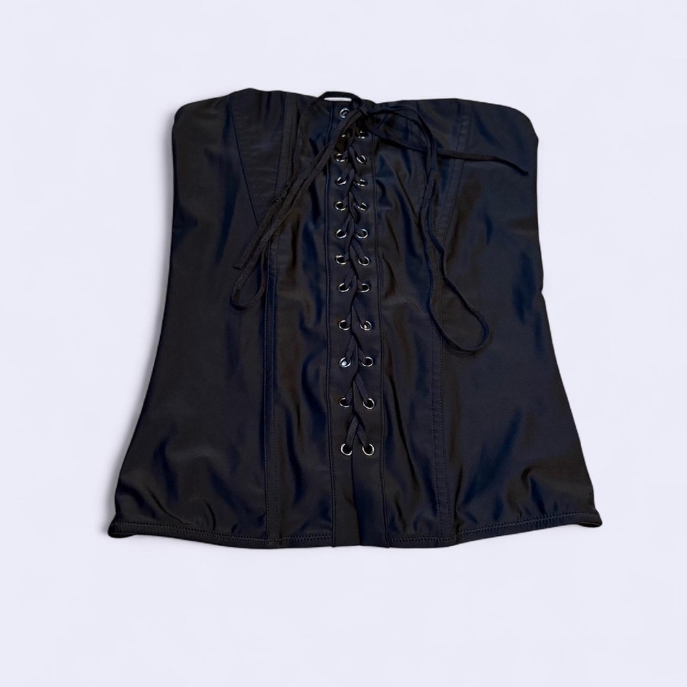 Urban Outfitters Black Lace-Up Top